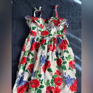 Janie and Jack Dress Red and Blue Accents